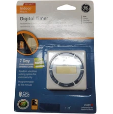 GE Indoor Digital 7 day Programmable Timer #15089 NEW With Vaction and Security