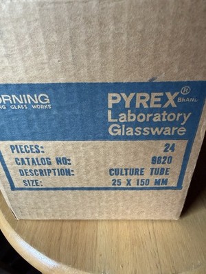 Pyrex Laboratory Glassware Corning Set of 24 Vintage Test Tubes