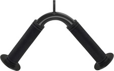 Tricep Press Down Bar, V Bar Cable Attachment, Steel with Non-Slip Rubber Grip