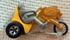 HOT WHEELS MATTEL REDLINE ERA RRRUMBLERS YELLOW CENTURION MOTORCYCLE W/RIDER