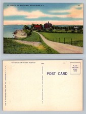 Staten Island NY-New York Mt Loretto Raritan Bay Shoreline View Vintage Postcard