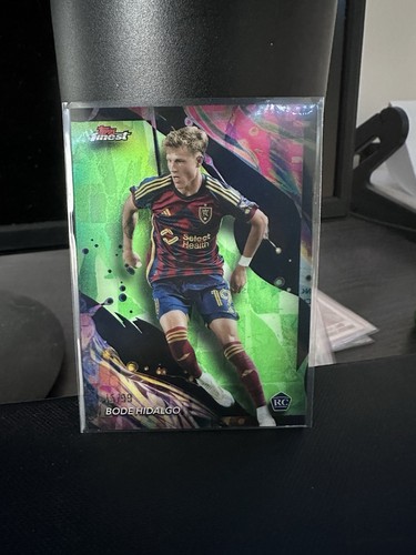 2024 Topps Finest MLS Neon Green RC /99 #119 Bode Hidalgo Real Salt Lake
