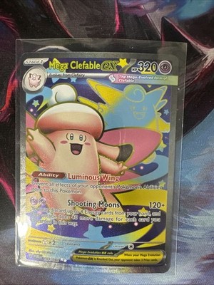 Pokémon TCG Mega Clefable EX Holo 103/088 Fairy Stage 1 Card 320 HP 120+ Attack