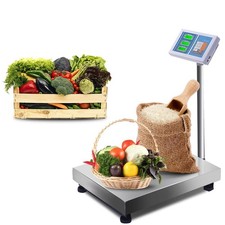 Electronic Platform Scale 660 LB Capacity Digital Floor Scale with LCD Display