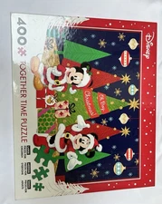 Disney Christmas Together Time Jigsaw Puzzle Mickey Minnie Mouse 400 Pieces