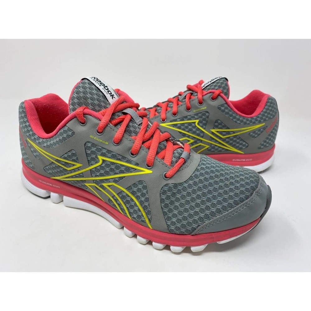 Womens Sz 7 Reebok Sublite Duo Run Sneakers Gray + thumbnail 5