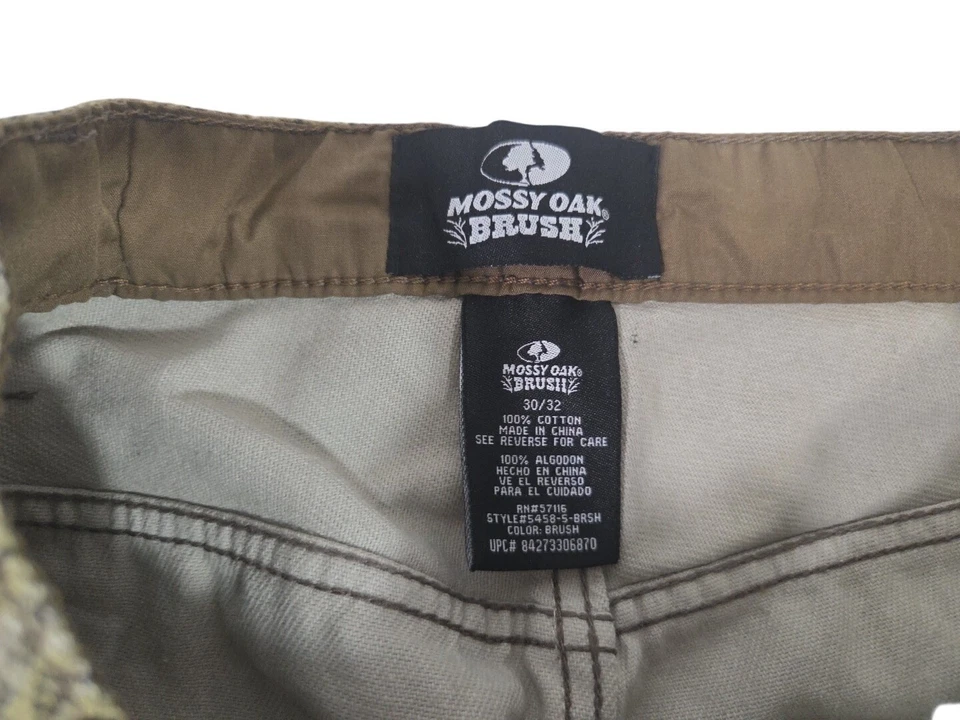 Calça reta camuflada Y2K Mossy Oak Brush real 30X31 caça explorador - Imagem 4 de 4