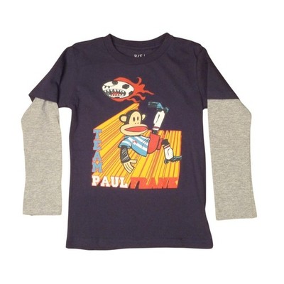 NWT Paul Frank Little Boys Julius Monkey Layered Long Sleeve T-Shirt