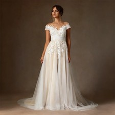Off Shoulder Sweetheart Neckline A-Line Wedding Dresses Elegant Gowns For Bride