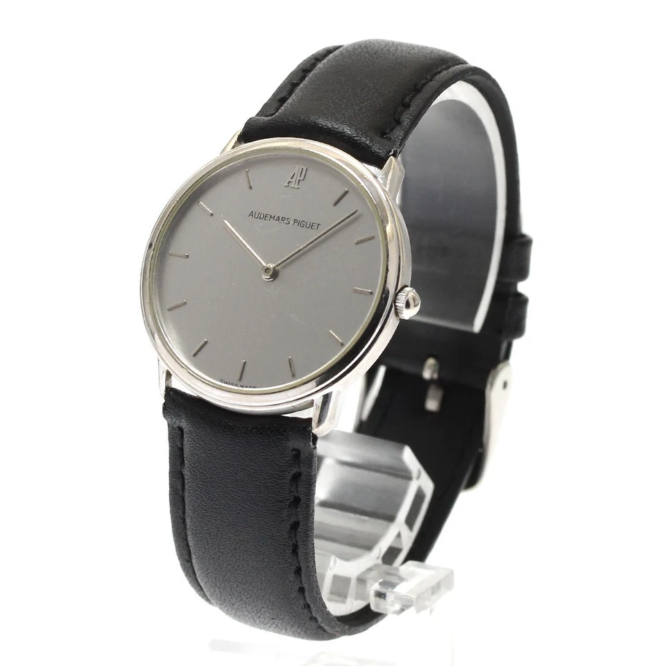 Reloj de cuarzo para hombre AUDEMARS PIGUET extraplano K18WG esfera plateada_889668 Foto 3 de 4