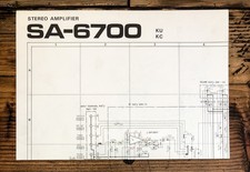 Pioneer SA-6700 Amplifier Fold Out Schematic Original