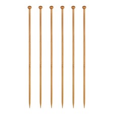 6Pcs 4.5mm Bamboo Knitting Needle Straight Single Pointed 10 Inch US Size 7