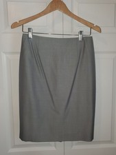 Vintage Ann Taylor Grey Wool Mohair Pencil Skirt Size 4 Classic Tailored