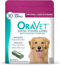 OraVet Dental Hygiene Chews for Large Dogs, over 50 lbs., 30 count