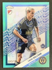Cavan Sullivan 2025 Topps Chrome MLS Pitch Prodigies Aqua Base RC /199 #176