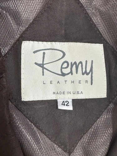 REMY 2-Button Leather Sport Coat Size: 42 MRSP: $1695 Made in USA image 7