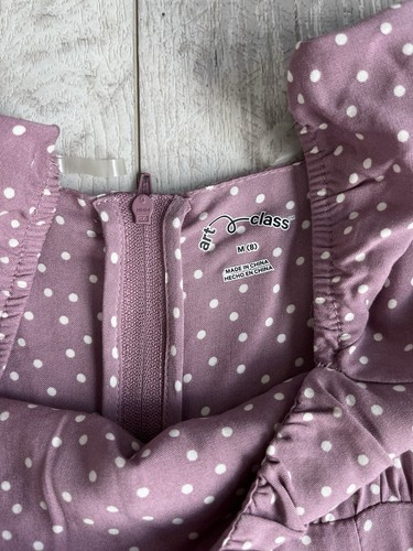 Girls Rose Color With White Polka Dot Dress. Art Class Brand Size M (8) - Picture 2 of 2