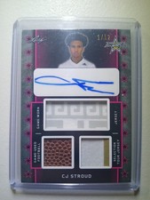 2020 CJ Stroud All American Bowl Auto/Game Worn Patch Rc Ohio State/Houston...
