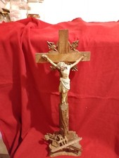 CROCIFISSO ANTICO LEGNO PEZZO UNICO FATTO A MANO CON STRUMENTI DELLA PASSIONE 