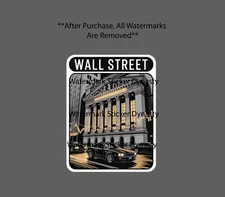 Wall Street Sticker Waterproof Decal Business Money Finance City NY Gift NEW