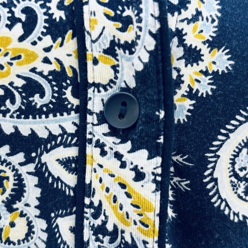 Soma Cool Nights Pajama Top Womens Size XS Button-Up Shirt Long Sleeve Paisley - Picture 3 of 8