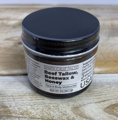 Santa Cruz Paleo Beef Tallow for Skin Grass Finished & Grass Fed Beef Tallow..