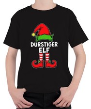 Thirsty Elf Christmas Party Drinking Game Beer Party Gift Unisex Kids T-Shi