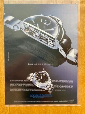 Officine Panerai Luminor Marina Automatic 2001 Vintage Watch Ad Werbung Reklame