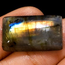 Natural Labradorite Radiant Shape Cabochon Gemstone 21.5 Ct. 22X13X7 mm A-21539