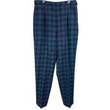 VTG 90s Pendleton Classic Womens Size 10 Pants Tartan Plaid Wool High Waist