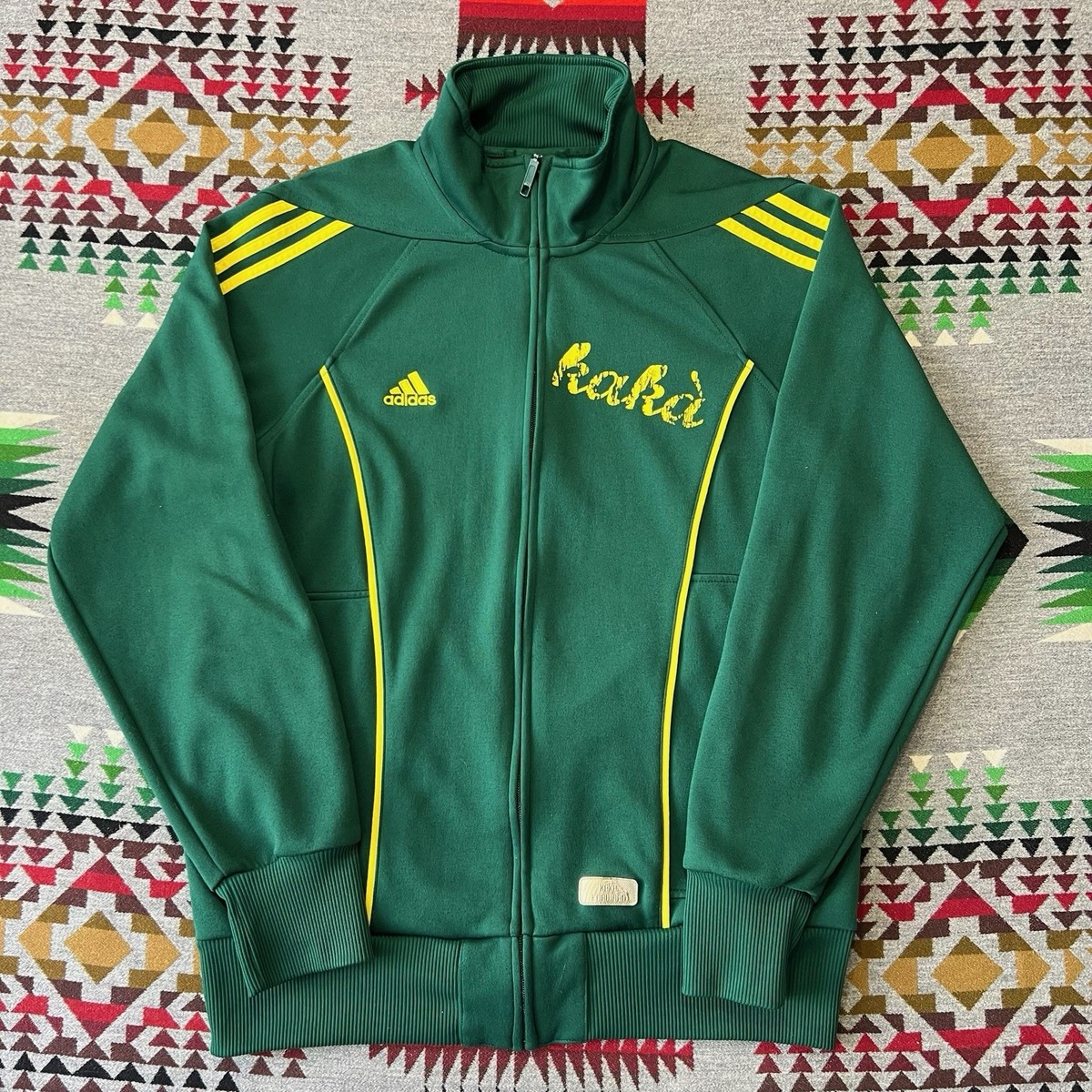 Brazil World Cup Adidas Track Jacket Size Large Green South Africa
