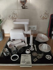 Multifunktionsgerät Fleischwolf, Reiben, Zitruspresse, Gebäck- und Wurstvorsatz