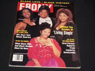 1996 FEBRUARY EBONY MAGAZINE - LIVING SINGLE CAST COVER - L 10434