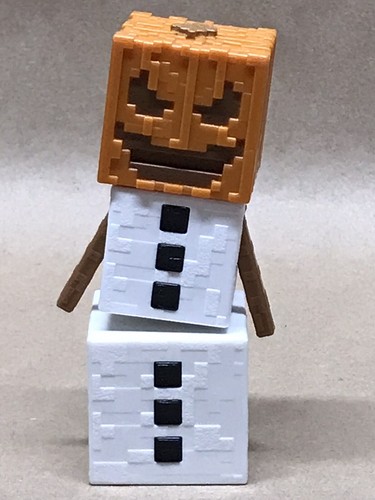 RARA ACTION FIGURE MINECRAFT COMIC MAKER SNOW GOLEM 3,25" MOJANG - Foto 8 di 9
