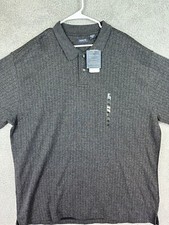 Arrow Sweater Mens XXL Gray Textured Collared Long Sleeves Pullover Preppy New