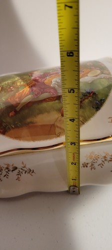 T Limoges Large Hinged Jewelry, Trinket Box Maba Porcelain - Picture 10 of 12