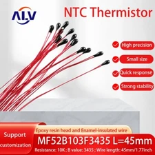 NTC Thermistor Temperature MF52B103F3435 L=1.77inch Resistance:10K B value:3435