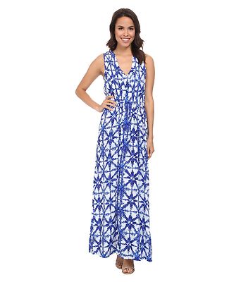 NWT MSRP $175 MICHAEL KORS Women's Glazed Tile Maxi Dress, Royal, 2  4  6  8  12