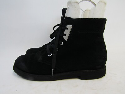 TOMMY HILFIGER Womens Size M Black Suede Laces Ankle Fashion Boots  Bootie