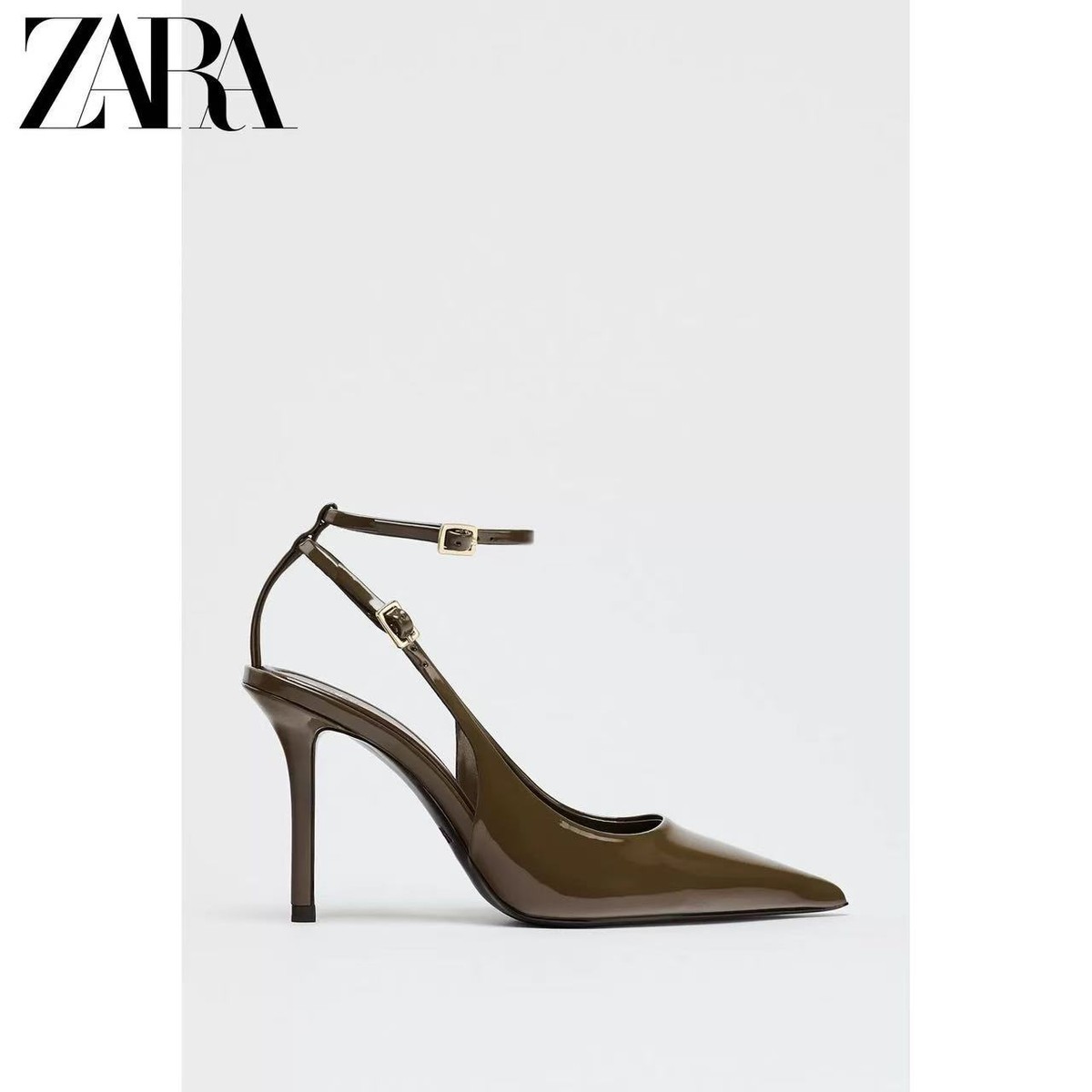 ZARA 2025 Spring, Leopard Print Shoes Stiletto Heels Muller