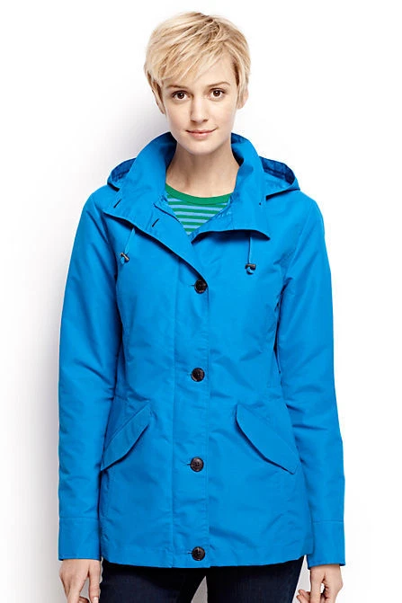 Lands End Women's Storm Raker Jacket Chesapeake Blue New