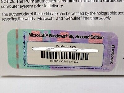 MICROSOFT WINDOWS 98 SE SECOND EDITION FULL OPERATING SYSTEM MICROSOFT WINDOWS 98 SE SECOND EDITION FULL OPERATING SYSTEM