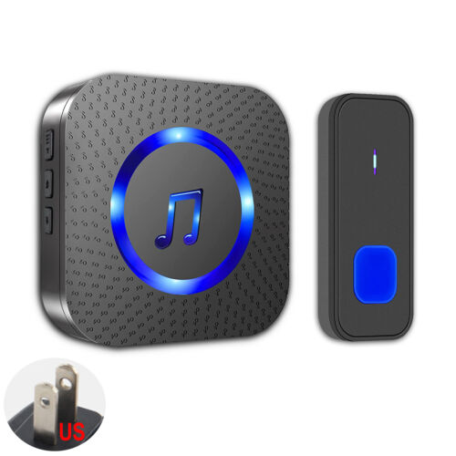 Wireless Doorbell Waterproof Long Range Door Bells Cordless Plug-in With Chime - Picture 4 of 6