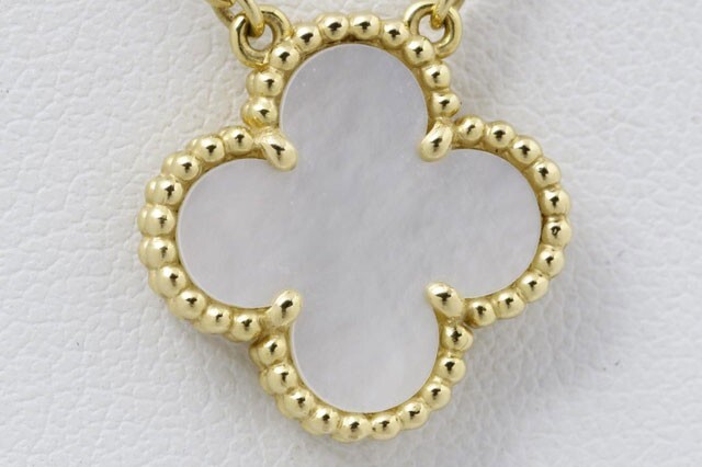 Van Cleef Arpels Vintage Alhambra Necklace MoP ｋ18YG S0001