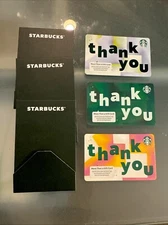 2024 Starbucks THANK YOU Card SET OF 3 Unused W/ Envelopes Fast Ship GREAT PRICE