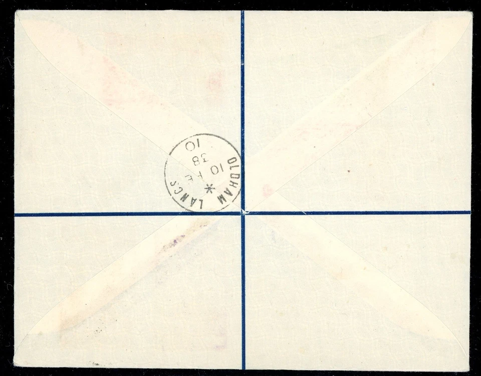 Франция 1937 Французский Мадагаскар Париж Экспо Зарегистрированная Обложка в Англию S628 - Изображение 2 из 4