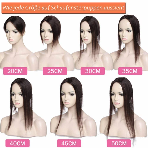 100% Echthaar Topper Toupet Extensions Clip In Remy Human Hair Toupee Haarteil l - Bild 5 von 84