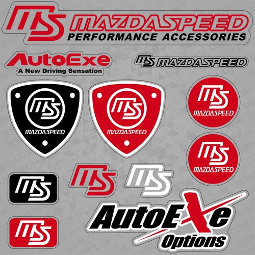 For Mazdaspeed Mazda Performance Autoexe Sport Car Sticker 3D Decal ...