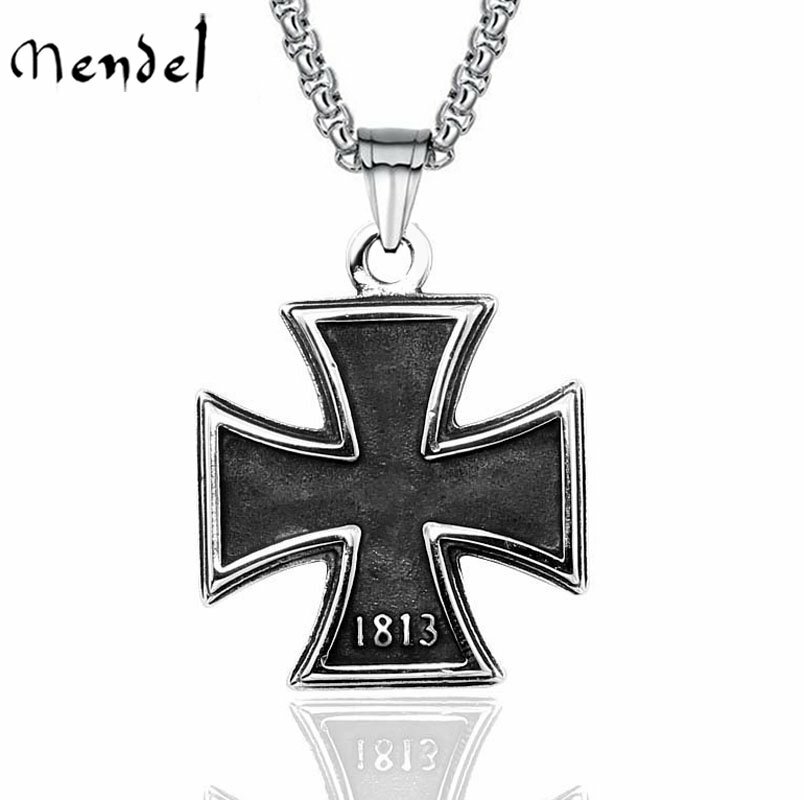 MENDEL Mens Stainless Steel 1813 1949 WW2 German Iron Cross