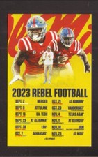 Calendario de bolsillo de fútbol americano Mississippi Rebels 2023 Oby's Rebel Rags SEC
